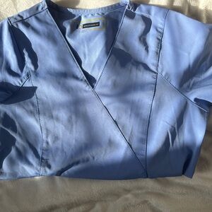 Wonder Wink Ceil Blue Scrub Top